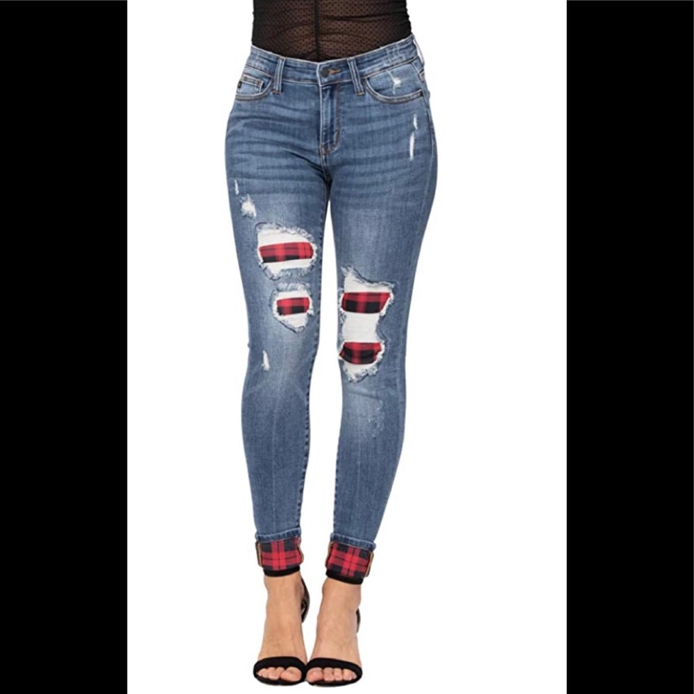 NWT Buffalo Denim Patch Skinny Jeans